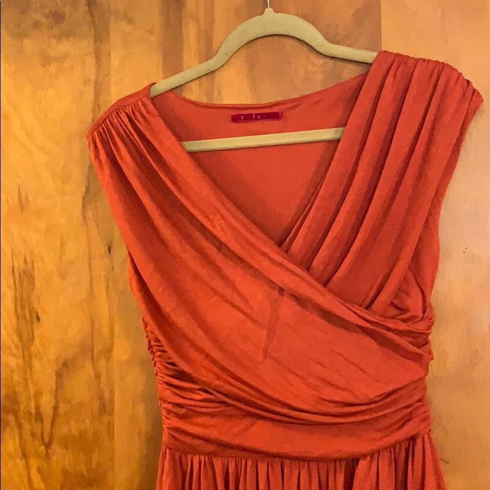 Burnt orange Anthropologie size S Jersey dress.